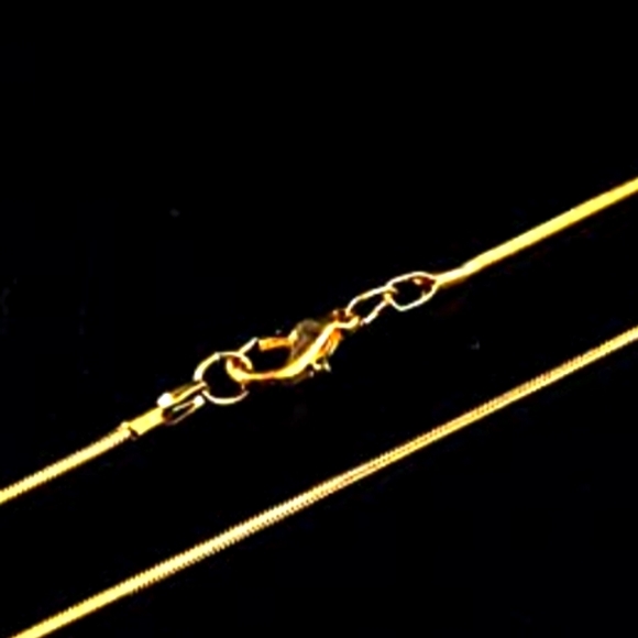 24 18k Gold Snake Chain Necklaces NWT - Picture 3 of 5